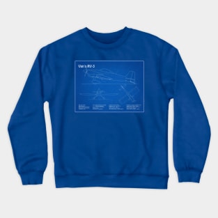 Van’s RV-3 - Airplane Blueprint - AD Crewneck Sweatshirt